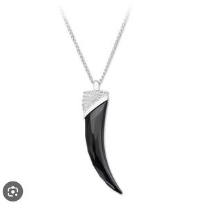 Swarovski Black horned long Pendant Necklace